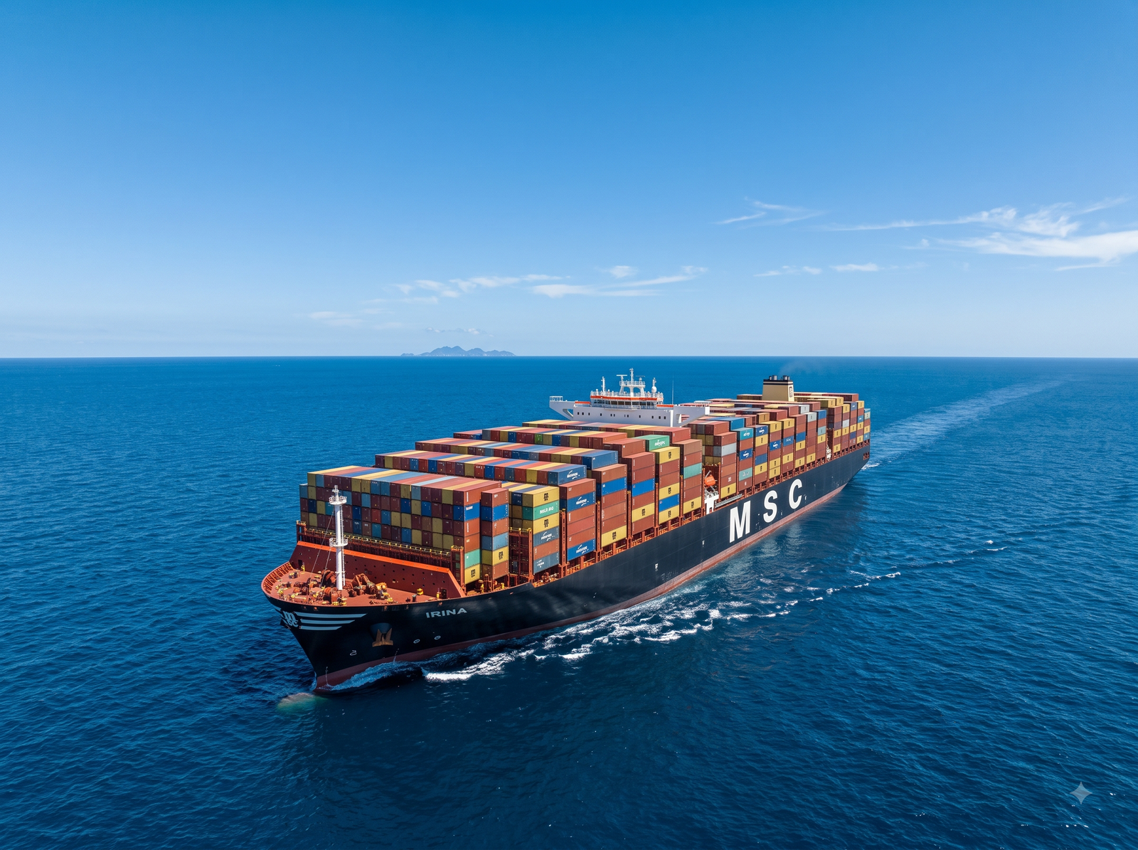 Buque portacontenedores en alta mar — transporte marítimo de Connecta Global Logistics